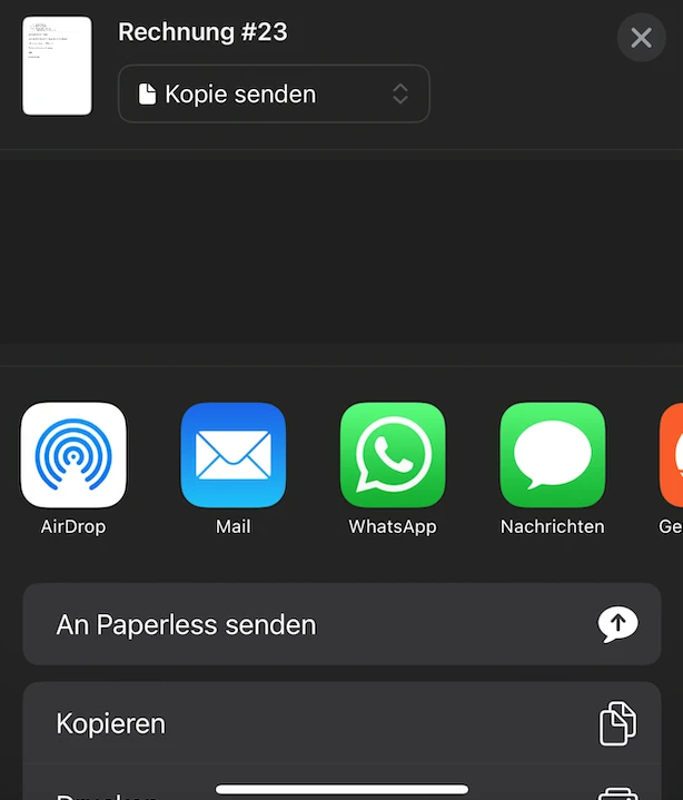 Bild: Mit iPhone teilen