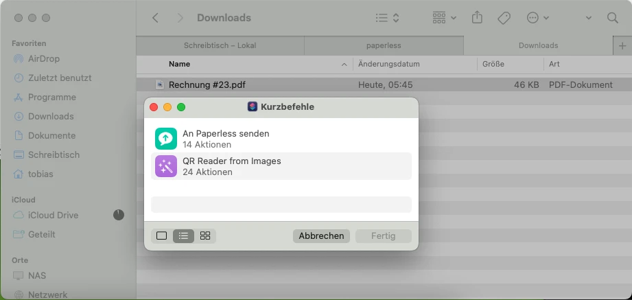 Bild: Mit MacOS teilen