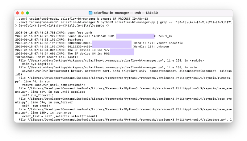 Bild: SolarFlow Bluetooth Manager - Suchmodus